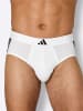 adidas Slip in weiß + schwarz