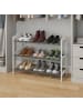 relaxdays Schuhregal in Grau/ Weiß - (B)70 x (H)48 x (T)25 cm