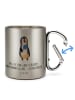 Mr. & Mrs. Panda Outdoor Tasse Pinguin Lolli mit Spruch in Silber