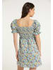 myMo Damen Sommerkleid in Hellblau Mehrfarbig