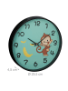 relaxdays Kinder-Wanduhr "Affe" in Türkis - Ø 29,5 cm