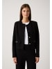 More & More Boucléjersey-Kurzblazer in black