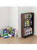 relaxdays Nischenwagen "Industrial" in Schwarz/ Braun - (B)15 x (H)80 x (T)45 cm