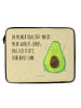 Mr. & Mrs. Panda Notebook Tasche Avocado Glücklich mit Spruch in Gelb Pastell