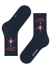 Burlington Skiing Santa Socken in Marine