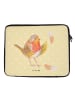 Mr. & Mrs. Panda Laptoptasche Rotkehlchen Federn ohne Spruch in Gelb Pastell
