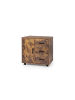 relaxdays Rollcontainer in Vintagebraun - (B)60 x (H)57 x (T)40 cm