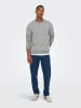 Only&Sons Basic Sweatshirt Langarm Pullover ohne Kapuze ONSCERES in Grau-2