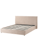 Beliani Doppelbett LAVAUR in Beige - (W) 203 x (H) 100 x (L) 220 cm