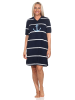 NORMANN Kurzarm Frottee Nachthemd Maritimer Look - 85722 in marine