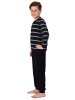 NORMANN Frottee Pyjama langarm Schlafanzug Bündchen - 64782 in navy