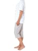 NORMANN Capri Pyjama kurzarm grafischen Designs - 47017 in weiss