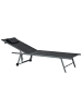 Beliani 2er-Set Gartenliege SORONI in Schwarz/Grau