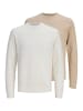 Jack & Jones Pullover Bluriley in Creme / hellbraun