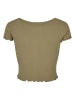 Urban Classics Cropped Tees in khaki
