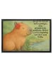 Mr. & Mrs. Panda Türvorleger Capybara Blume Design mit Spruch in Weiß