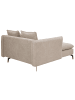 Beliani Chaiselongue CHARMES in Beige/Schwarz - (W) 124 x (H) 72 x (L) 159 cm