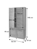 MCW Badezimmerschrank N83, Natur, Korb anthrazit