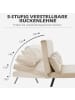 HOMCOM Schlafsofa in Weiß 102L x 73B x 81H cm