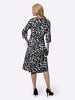 Sieh an! Jerseykleid in schwarz-weiß-bedruckt