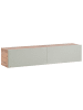 Beliani TV-Schrank GLADSTONE in Grün/Braun - (W) 140 x (H) 30 x (L) 32 cm