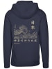 F4NT4STIC Hoodie Kanagawa Welle Japan in marineblau