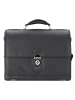 Alassio Monza Aktentasche Leder 38 cm Laptopfach schwarz