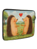 Mr. & Mrs. Panda Laptop Tasche Igel Liebe Design ohne Spruch in Weiß