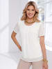 Sieh an! Kurzarm-Bluse in ecru
