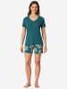 Schiesser Schlafanzug Modern Nightwear in grün