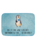 Mr. & Mrs. Panda Badematte Pinguin Lolli mit Spruch in Eisblau