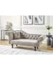 Beliani Chaiselongue LATTES in Beige/Grau/Dunkler Holzfarbton
