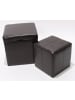 MCW 2er-Set Hocker mit Aufbewahrung, Braun