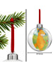 Mr. & Mrs. Panda Weihnachtsanhänger Fuchs Blumen Design ohne Spruch in Weiß