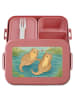 Mr. & Mrs. Panda Lunch Box Otter Hände halten Design ohne Spruch in Rot Pastell