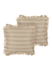 Beliani 2er-Set Dekokissen CIRSIUM in Beige