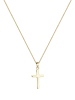 Elli Halskette 375 Gelbgold Kreuz in Gold