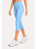 SMILODOX LEO Capri Leggings Velvara in Hellblau Leo