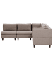 Beliani 5-tlg Ecksofa UNSTAD in Braun/Schwarz linksseitig