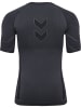 Hummel Hummel T-Shirt Hmlte Multisport Herren Atmungsaktiv Schnelltrocknend Nahtlosen in BLACK/ASPHALT MELANGE