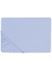 Beliani Bettlaken JANBU in Blau - (W) 180 x (H) 30 x (L) 200 cm