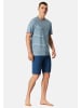 Schiesser Schlafanzug Casual Nightwear in Pacific blue