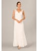 Adrianna Papell Mittellanges Abendkeid Flower Petal Bead Long Dress in ivory