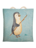 Mr. & Mrs. Panda Einkaufstasche Pinguin Angler ohne Spruch in Eisblau