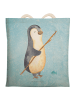 Mr. & Mrs. Panda Stoffbeutel Pinguin Angler ohne Spruch in Eisblau