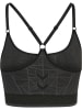 Hummel Hummel Top Hmlmt Yoga Damen Atmungsaktiv Feuchtigkeitsabsorbierenden Nahtlosen in BLACK/ASPHALT MELANGE