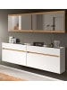 Inn.Furn Garderobe-Set weiß und Artisan Eiche, Garderobe 4-teilig, 220 x 192 cm