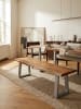 KADIMA DESIGN Esszimmerbank 160x40x45,5 cm Massivholz / Metall mit
