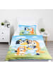 COFI 1453 Bluey Baby Bettwäsche Set 100 × 135 cm + 40x60 cm Baumwolle in Blau