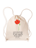 Mr. & Mrs. Panda Stoffrucksack Blume Mohnblume mit Spruch in Creme